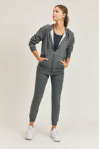 Made for Sundays Zip - Up Hoodie Jacket Sweatshirt La Vie Bien Made for Sundays Zip - Up Hoodie Jacket