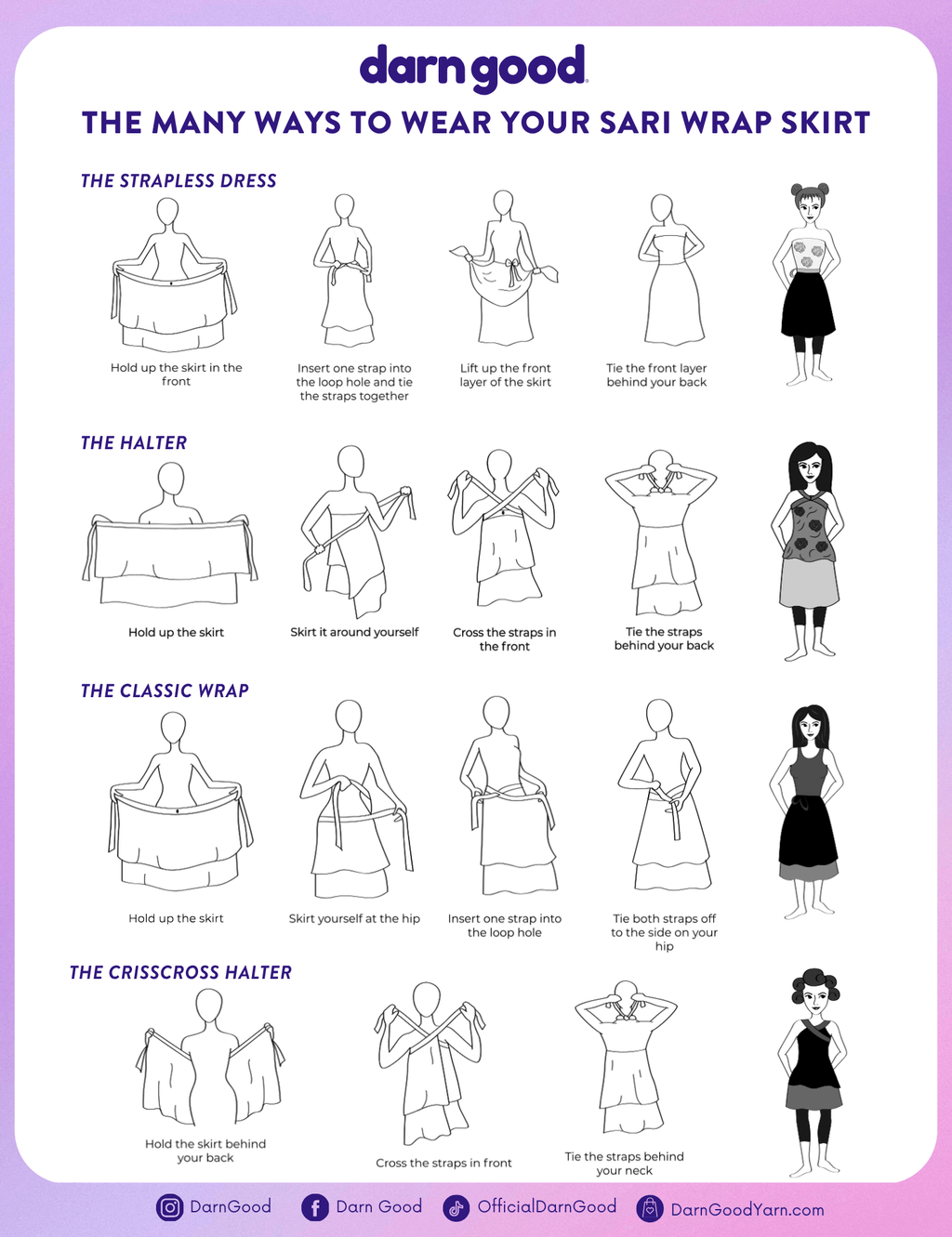 Made With Love: The Original Saree Wrap Skirt Clothing and Accessories La Vie Bien Made With Love: The Original Saree Wrap Skirt