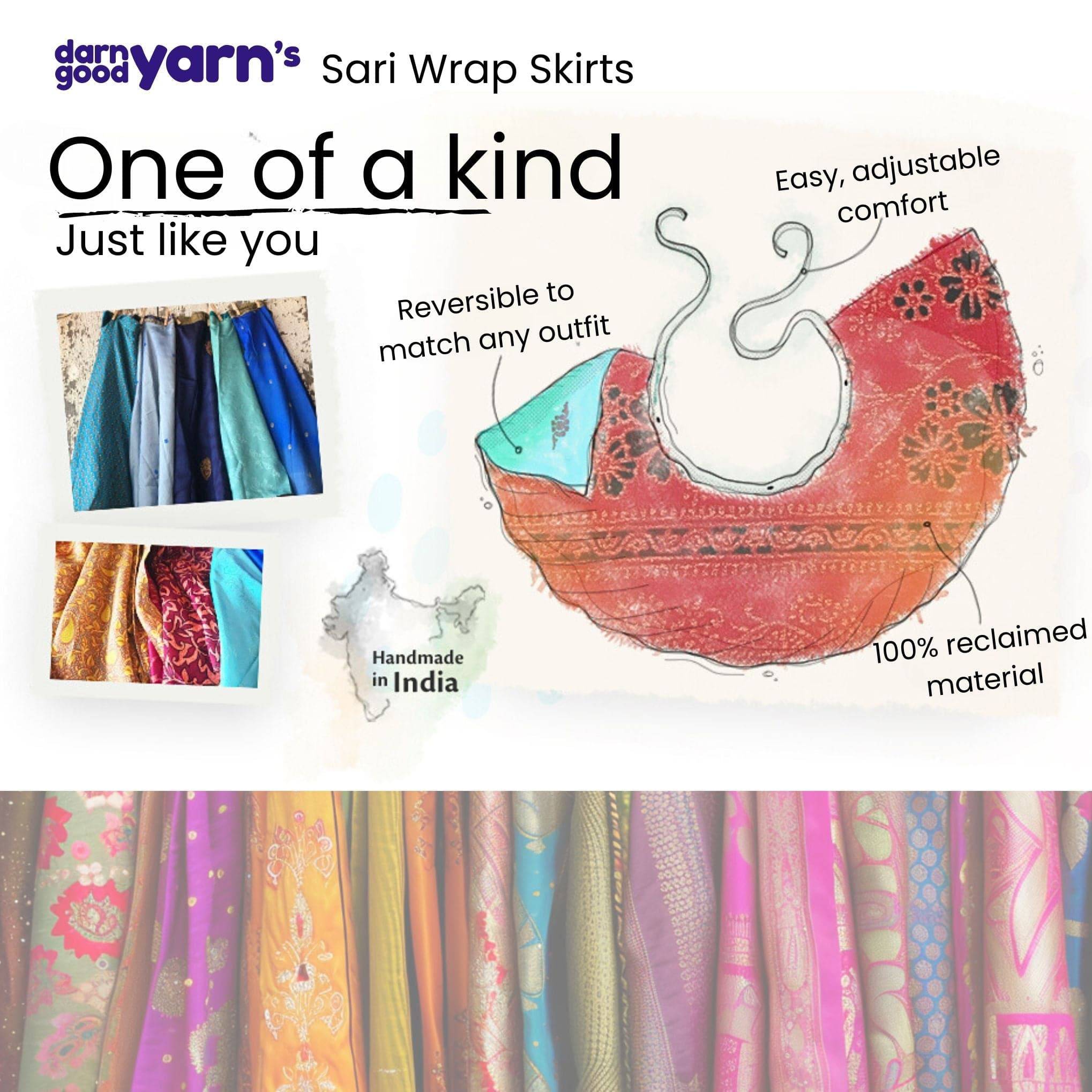 Made With Love: The Original Saree Wrap Skirt Clothing and Accessories La Vie Bien Made With Love: The Original Saree Wrap Skirt