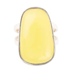 Madeleine Yellow Jade and Sterling Silver Ring by Barse Jewelry