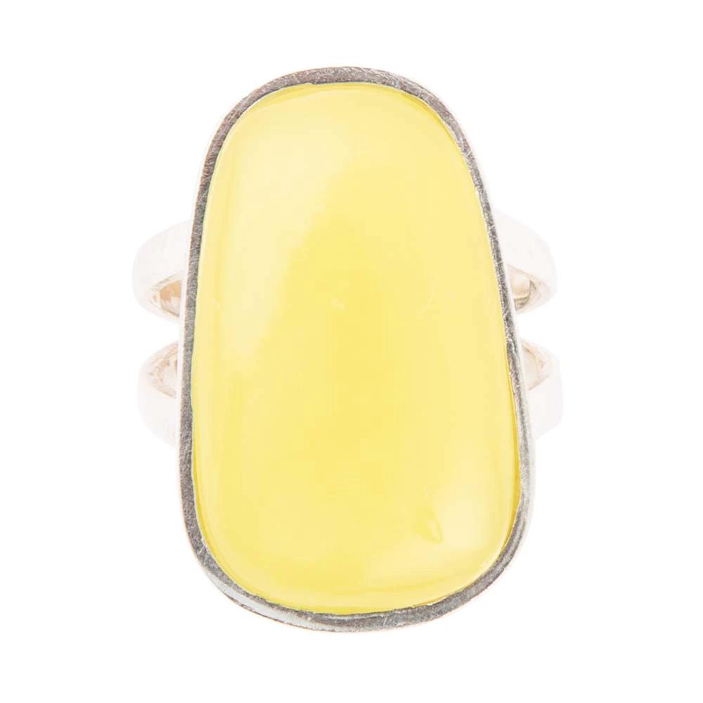 Madeleine Yellow Jade and Sterling Silver Ring by Barse Jewelry