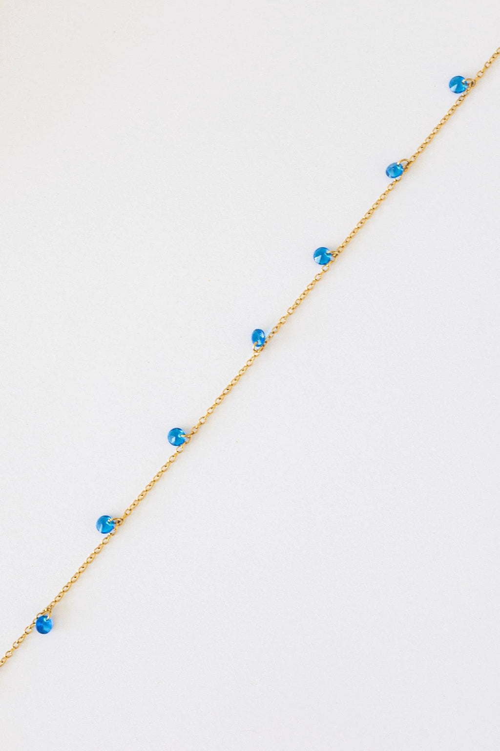 Madison Anklet in Blue by Rose & Clay