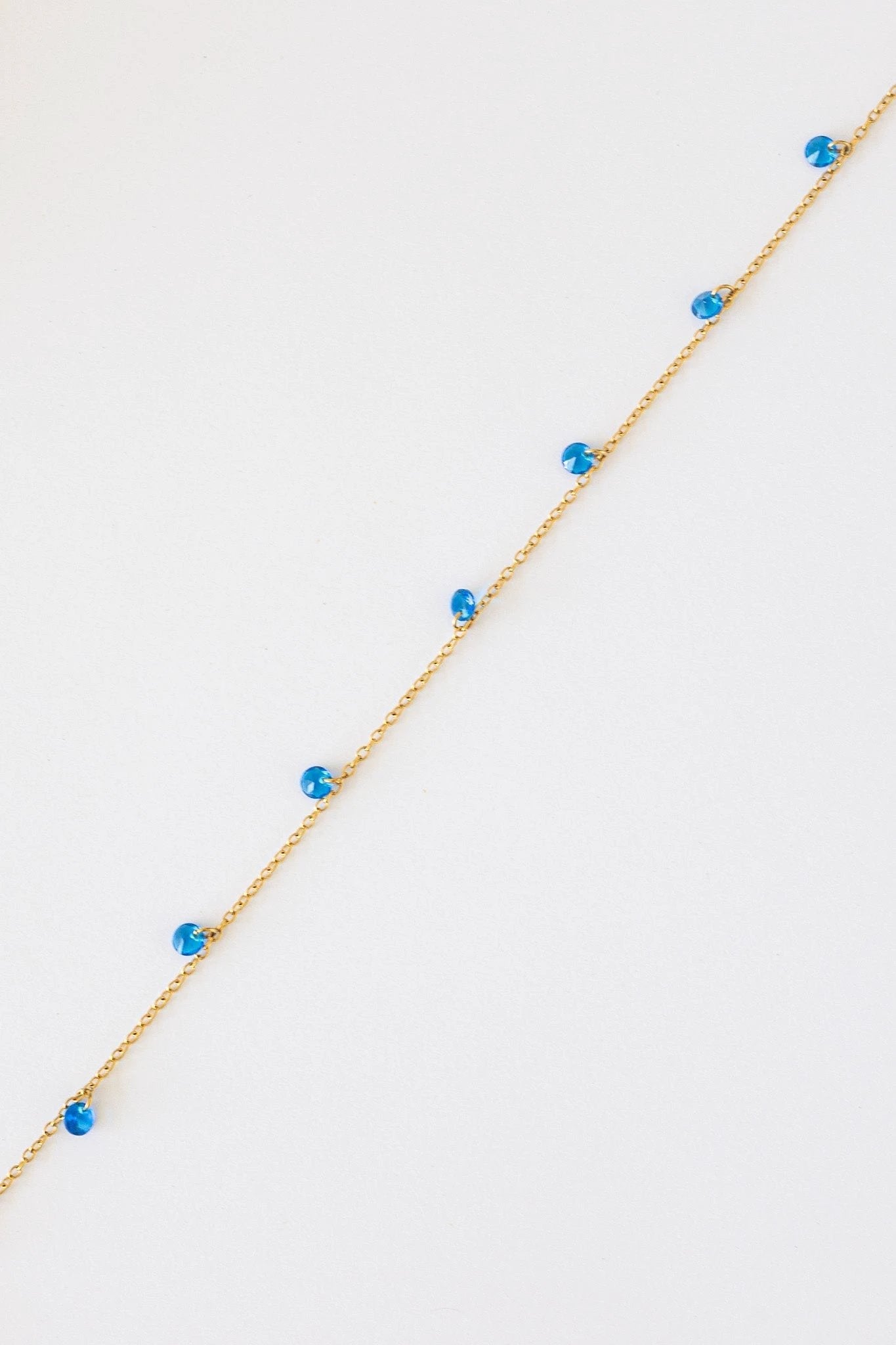 Madison Anklet in Blue by Rose & Clay