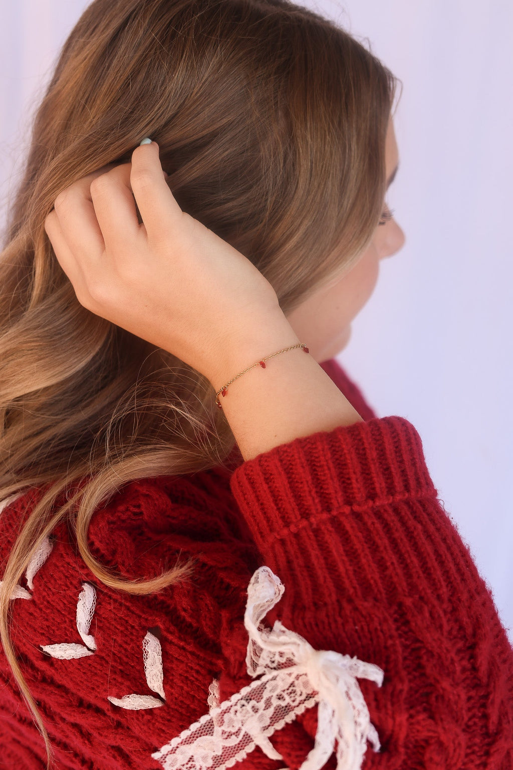 Madison Bracelet in Red bracelet La Vie Bien Madison Bracelet in Red