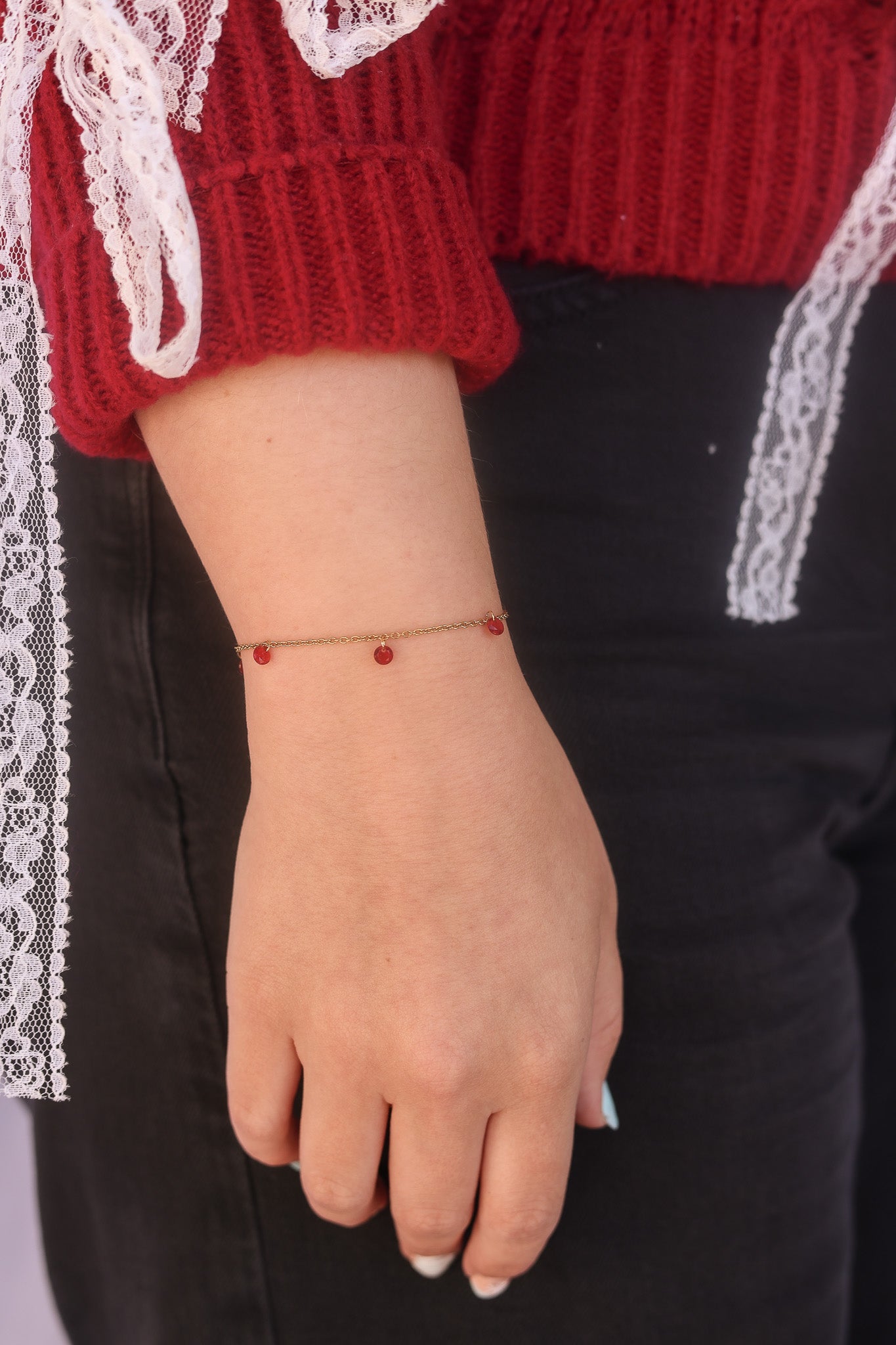Madison Bracelet in Red bracelet La Vie Bien Madison Bracelet in Red