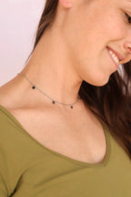 Madison Necklace in Black by Rose & Clay