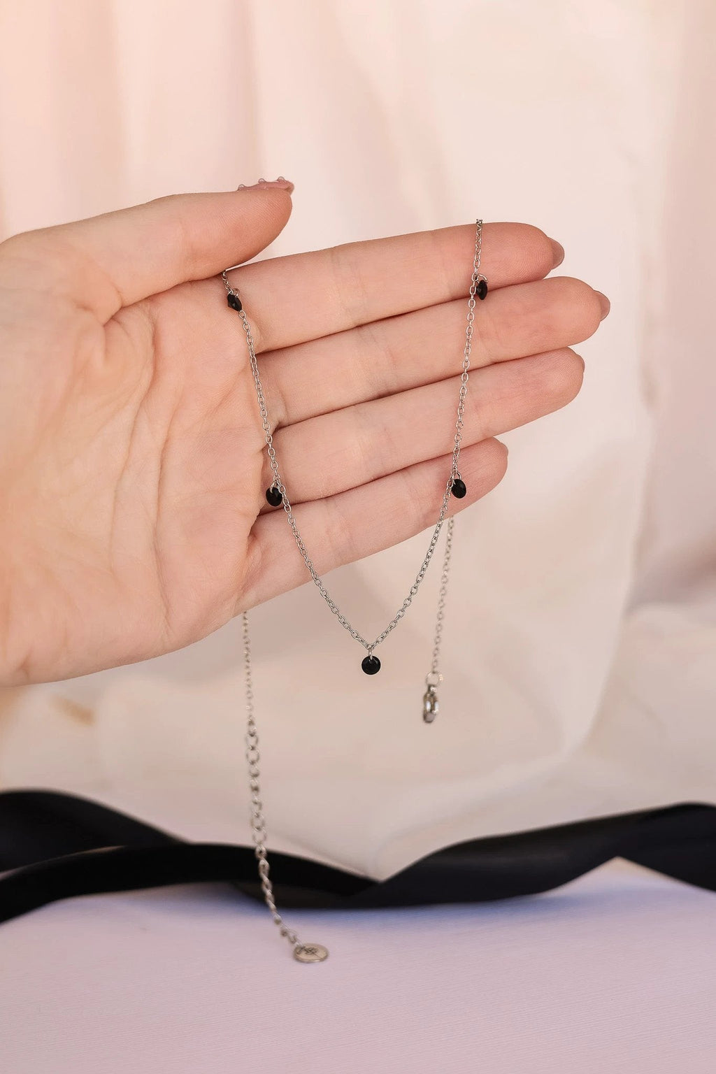 Madison Necklace in Black by Rose & Clay