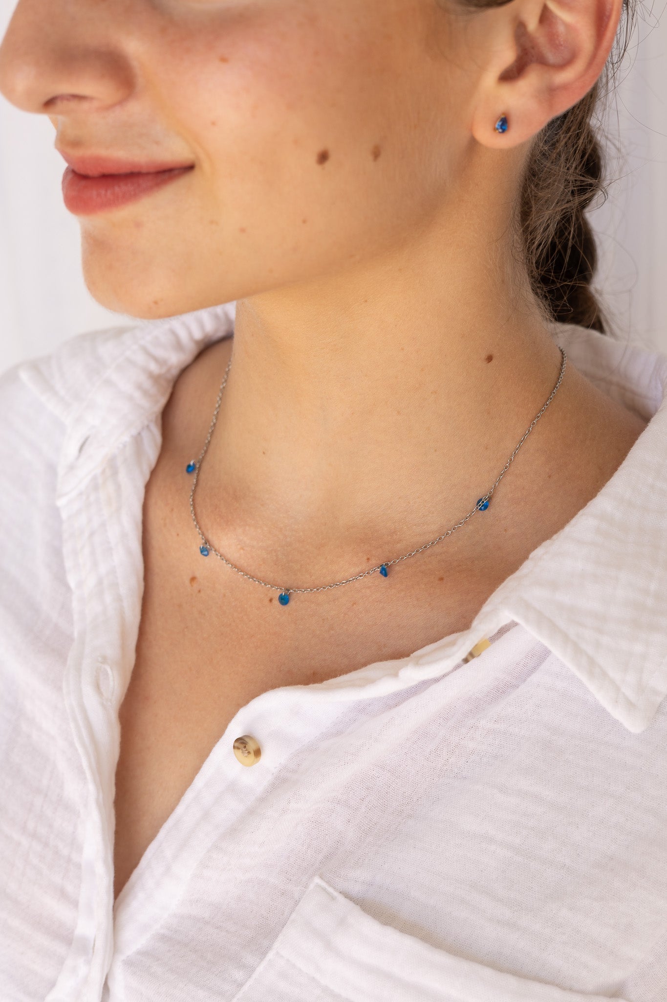 Madison Necklace in Blue Necklace La Vie Bien Madison Necklace in Blue