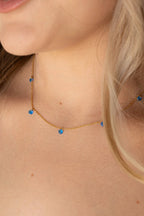 Madison Necklace in Blue by Rose & Clay