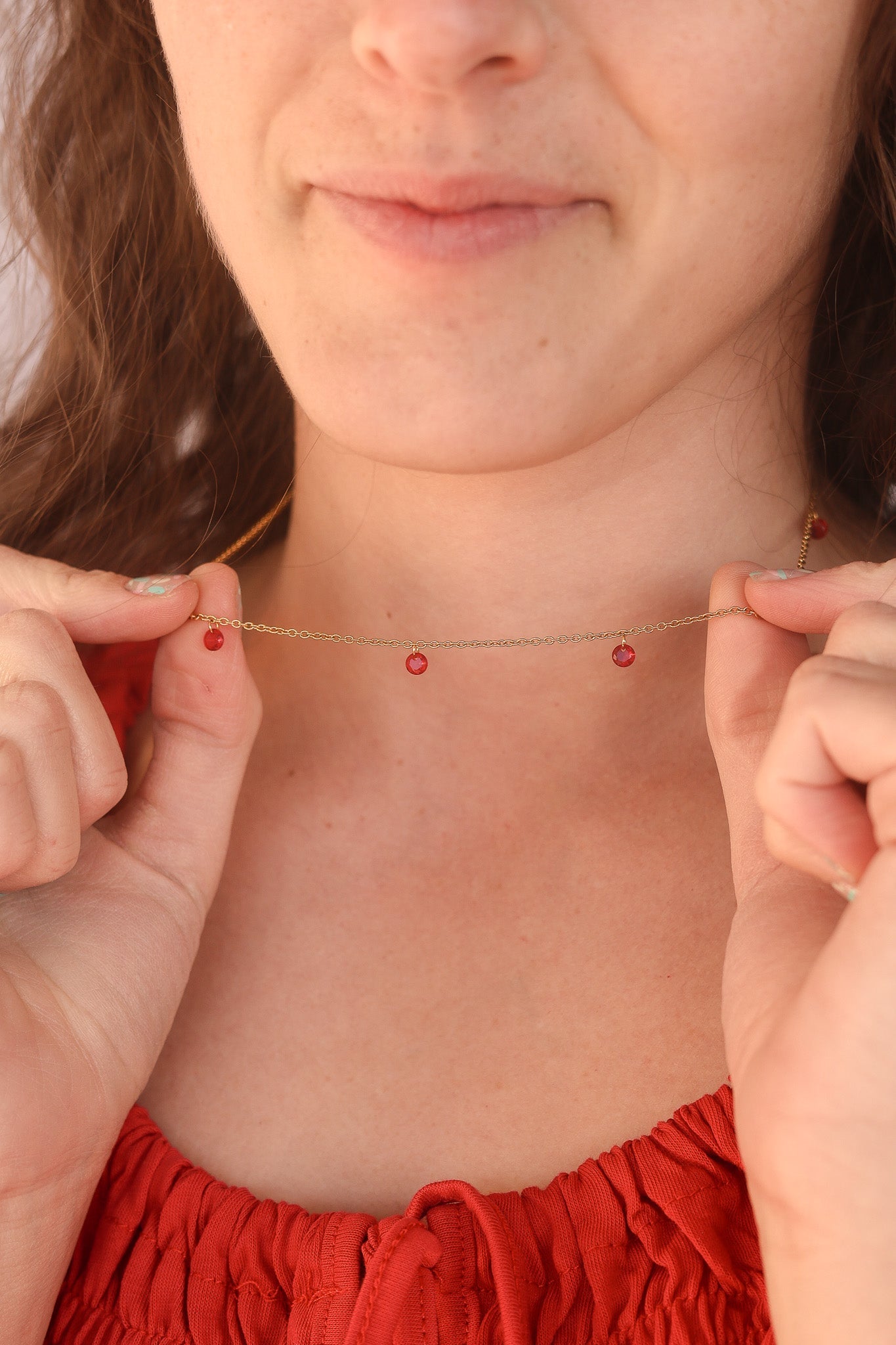 Madison Necklace in Red Necklace La Vie Bien Madison Necklace in Red