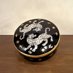 Maenad Glazed Porcelain Round Box