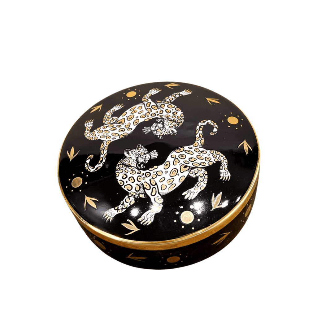 Maenad Glazed Porcelain Round Box