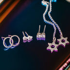 Magen David Crystal Statement Drop Earrings by Salt Sparkle Shalom
