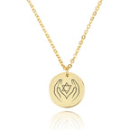 Magen David Engraving Disc Necklace La Vie Bien Magen David Engraving Disc Necklace