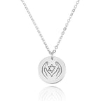 Magen David Engraving Disc Necklace La Vie Bien Magen David Engraving Disc Necklace