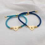Magen David Heart Cord Bracelet La Vie Bien Magen David Heart Cord Bracelet