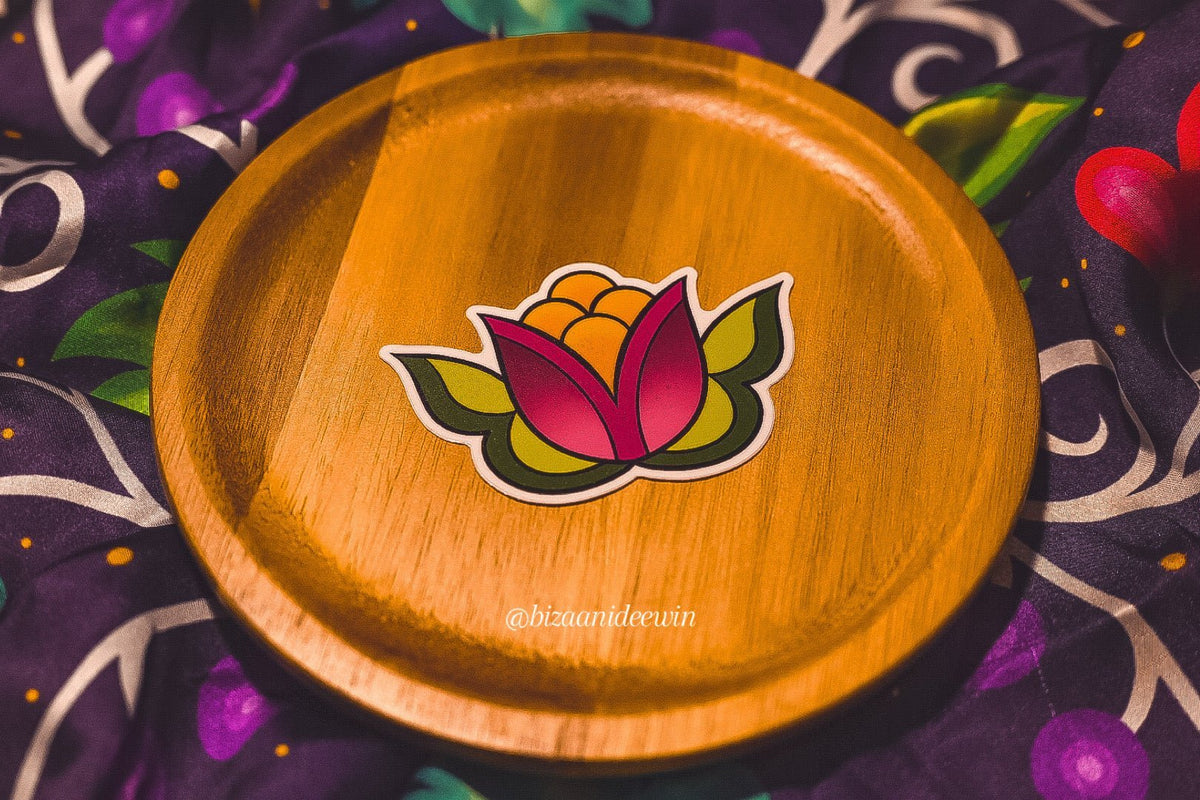 Magenta Tulip Ojibwe Floral Pattern Sticker La Vie Bien Magenta Tulip Ojibwe Floral Pattern Sticker