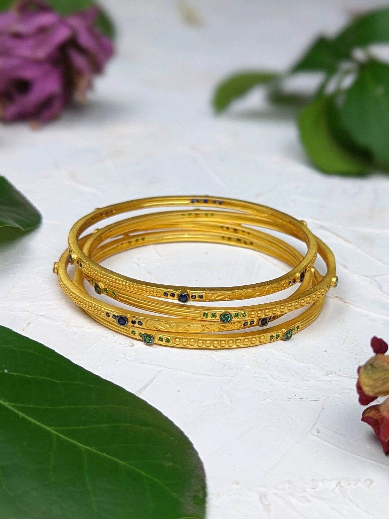 Maharani Bangle Bracelets by Ash & Rose
