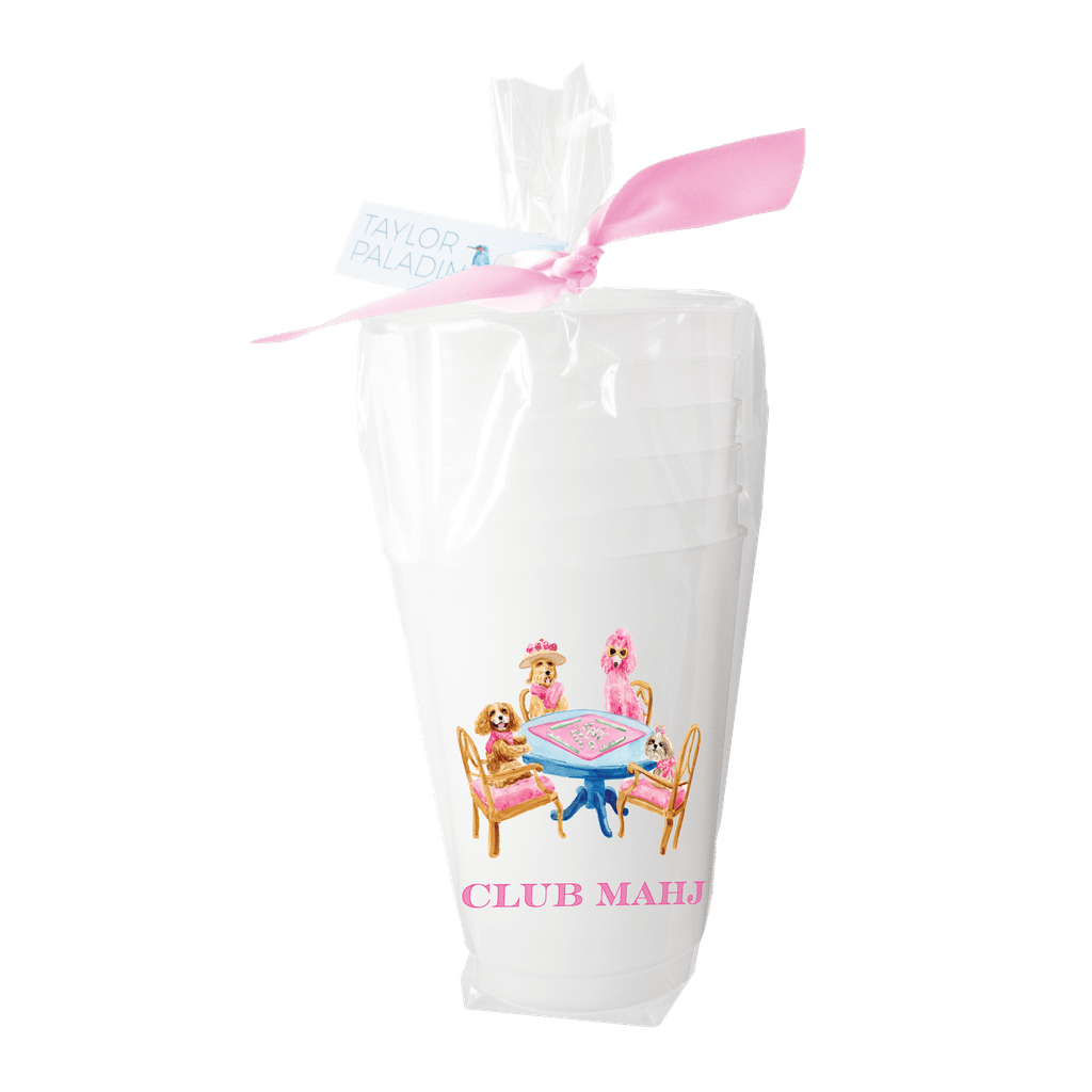 Mahjong Dogs Frosted Cup Frosted Cups La Vie Bien Mahjong Dogs Frosted Cup