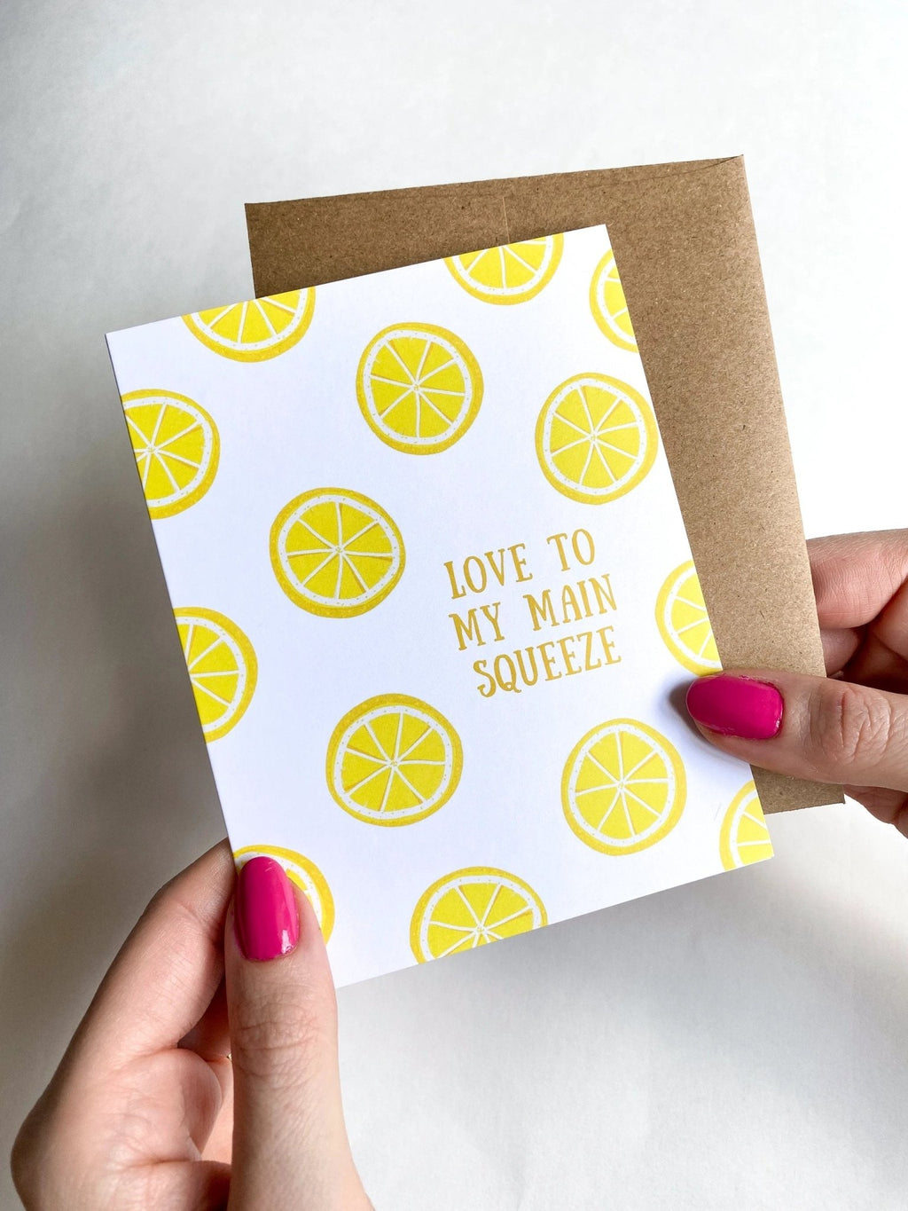 Main Squeeze Lemon Valentines Card, Funny Anniversary Card, Just Because Card by Five Dot Post