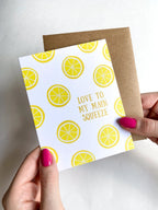Main Squeeze Lemon Valentines Card, Funny Anniversary Card, Just Because Card by Five Dot Post