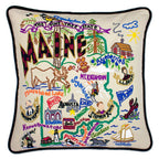Maine Hand - Embroidered Pillow Pillows La Vie Bien Maine Hand - Embroidered Pillow