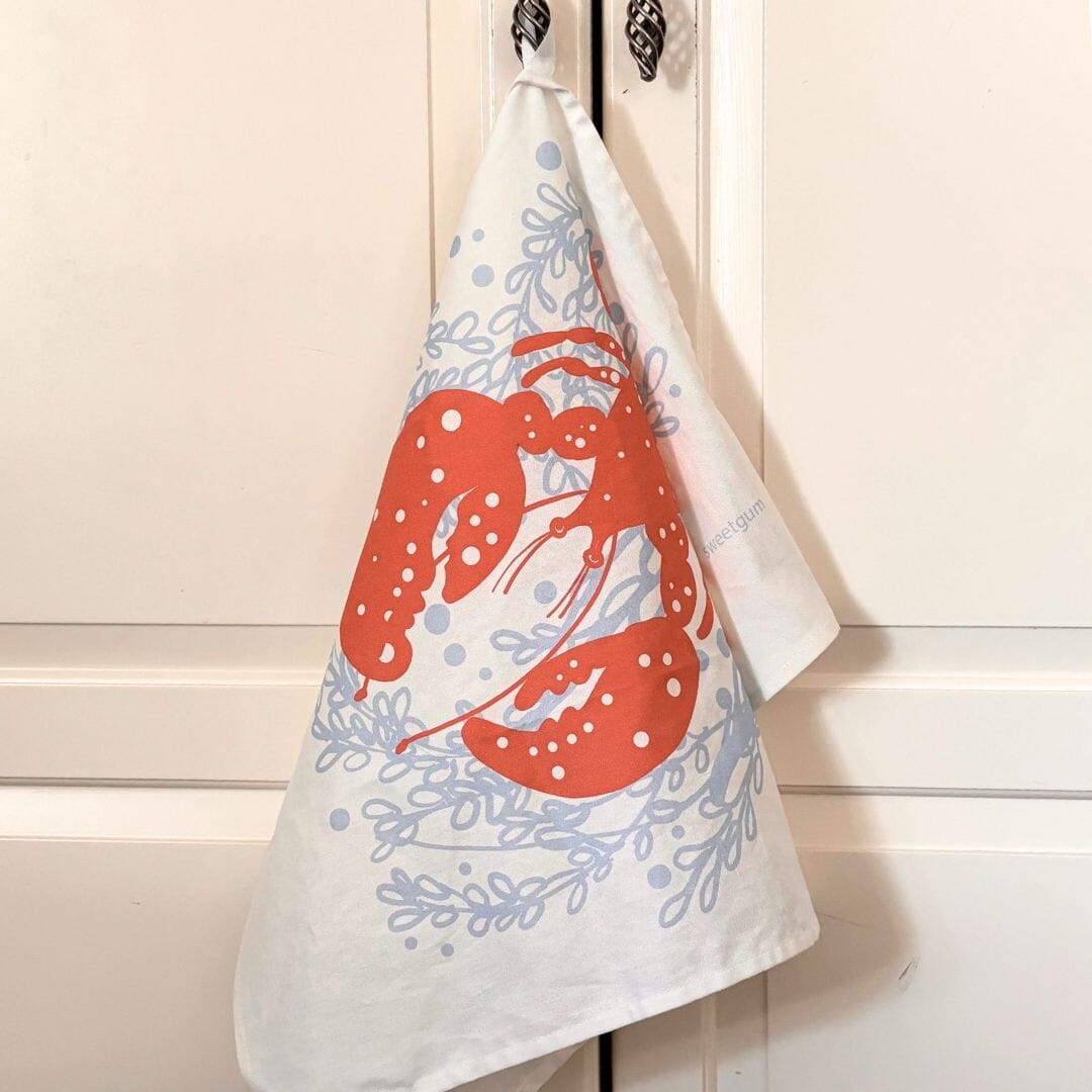 Maine Lobster Tea Towel | Nantucket Red Tea Towel La Vie Bien Maine Lobster Tea Towel | Nantucket Red