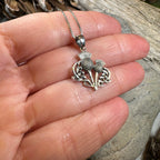 Maisie Double Scottish Thistle Necklace in Sterling Silver Pendant La Vie Bien Maisie Double Scottish Thistle Necklace in Sterling Silver