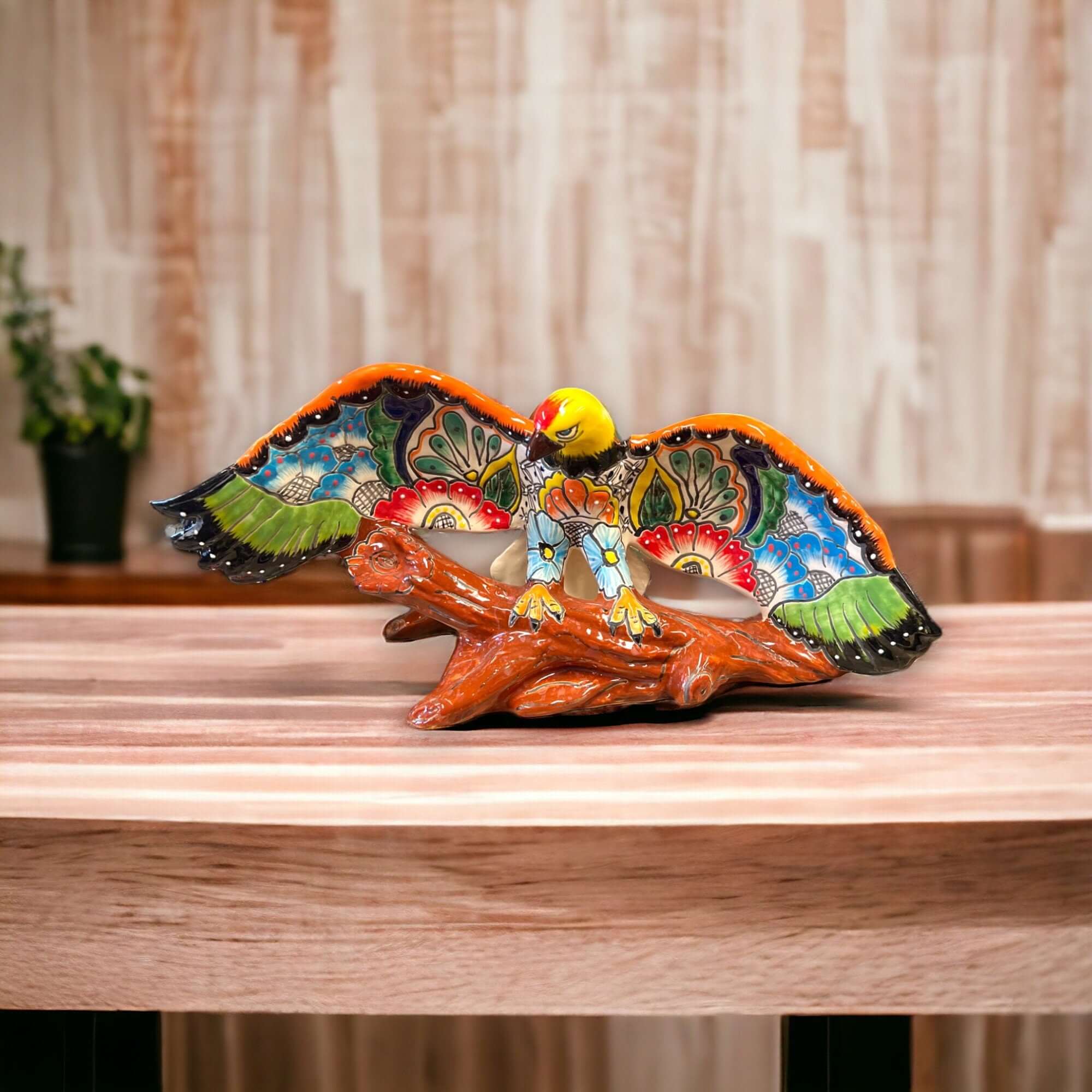Majestic Talavera Eagle Figurine | Handcrafted Mexican Art Talavera Figurine La Vie Bien Majestic Talavera Eagle Figurine | Handcrafted Mexican Art