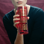 Make Boss Moves Collins Glass in Coral and Gold by The Bullish Store