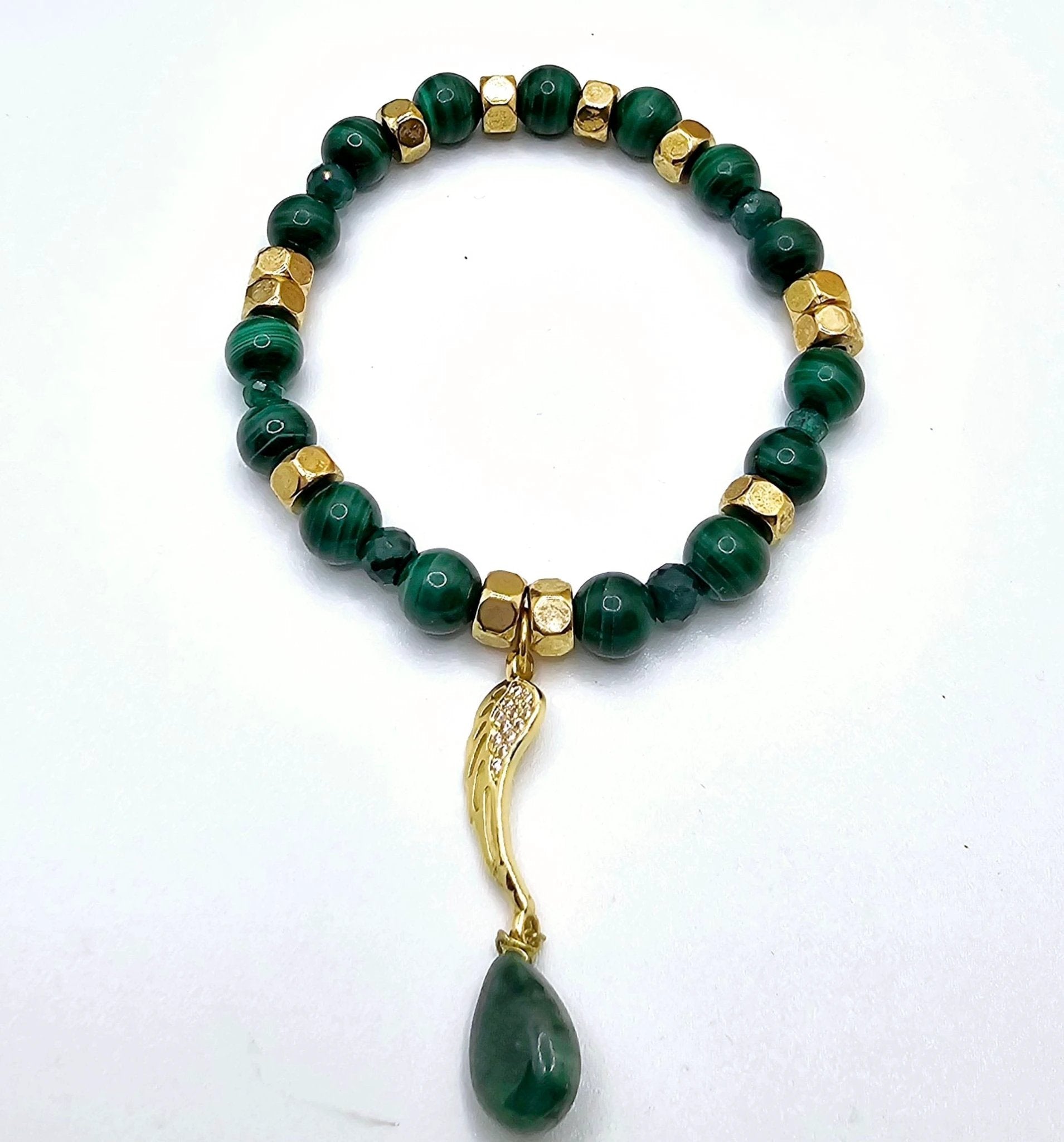 Malachite and Emerald Bracelet by L.Signature Collection by L.Styles