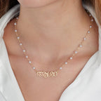 Malayalam Pearl Name Necklace La Vie Bien Malayalam Pearl Name Necklace
