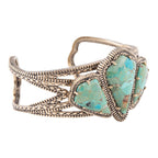 Maltese Blue Turquoise Golden Cuff Bracelet Bracelets La Vie Bien Maltese Blue Turquoise Golden Cuff Bracelet