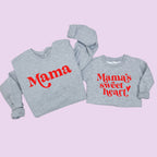 Mama and Mama's Sweet Heart Sweatshirt Set for Valentine's Day photos by Benny and Ray Apparel