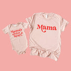Mama and Mama's Sweet Heart t-shirt and baby bodysuit Set, Valentine's Day collection by Benny and Ray Apparel