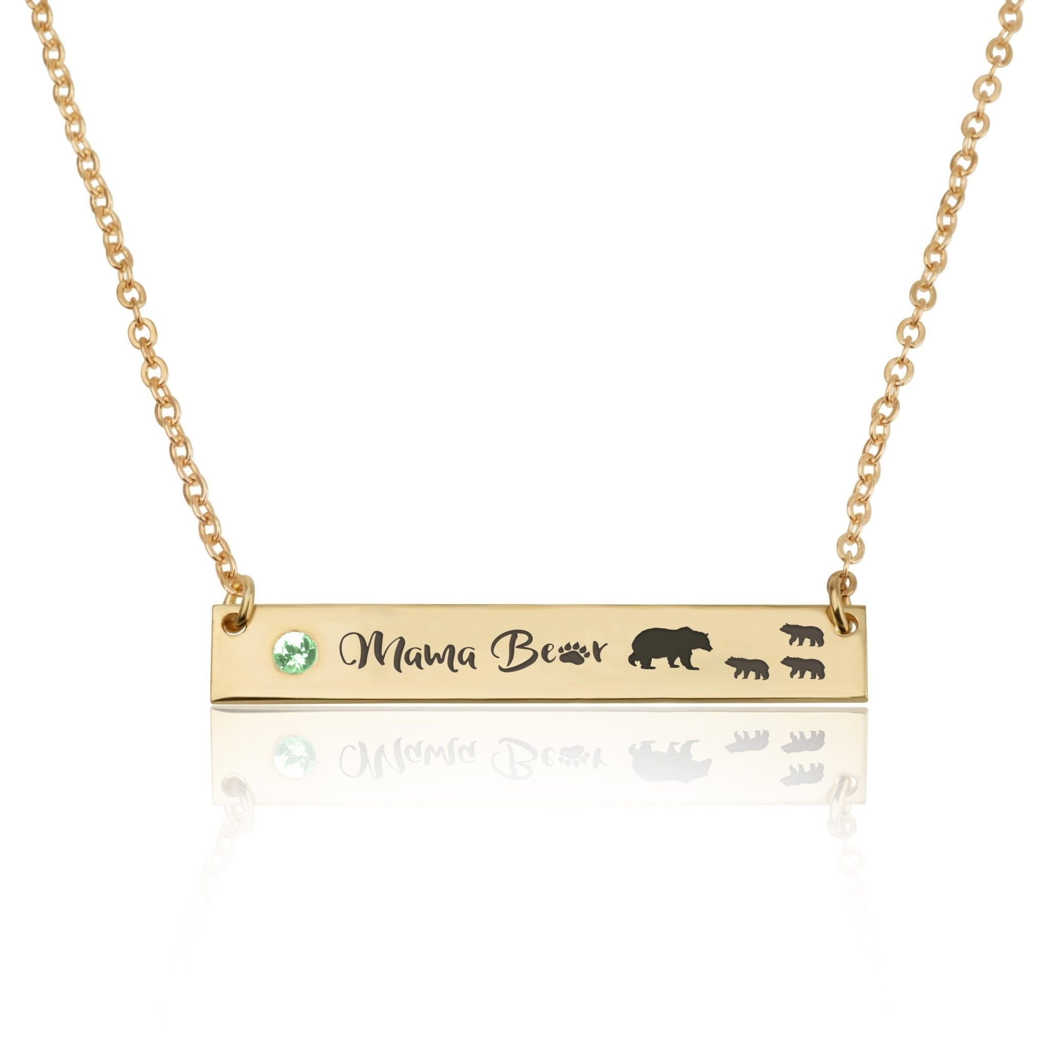 Mama Bear Necklace With Swarovski Birthstone La Vie Bien Mama Bear Necklace With Swarovski Birthstone