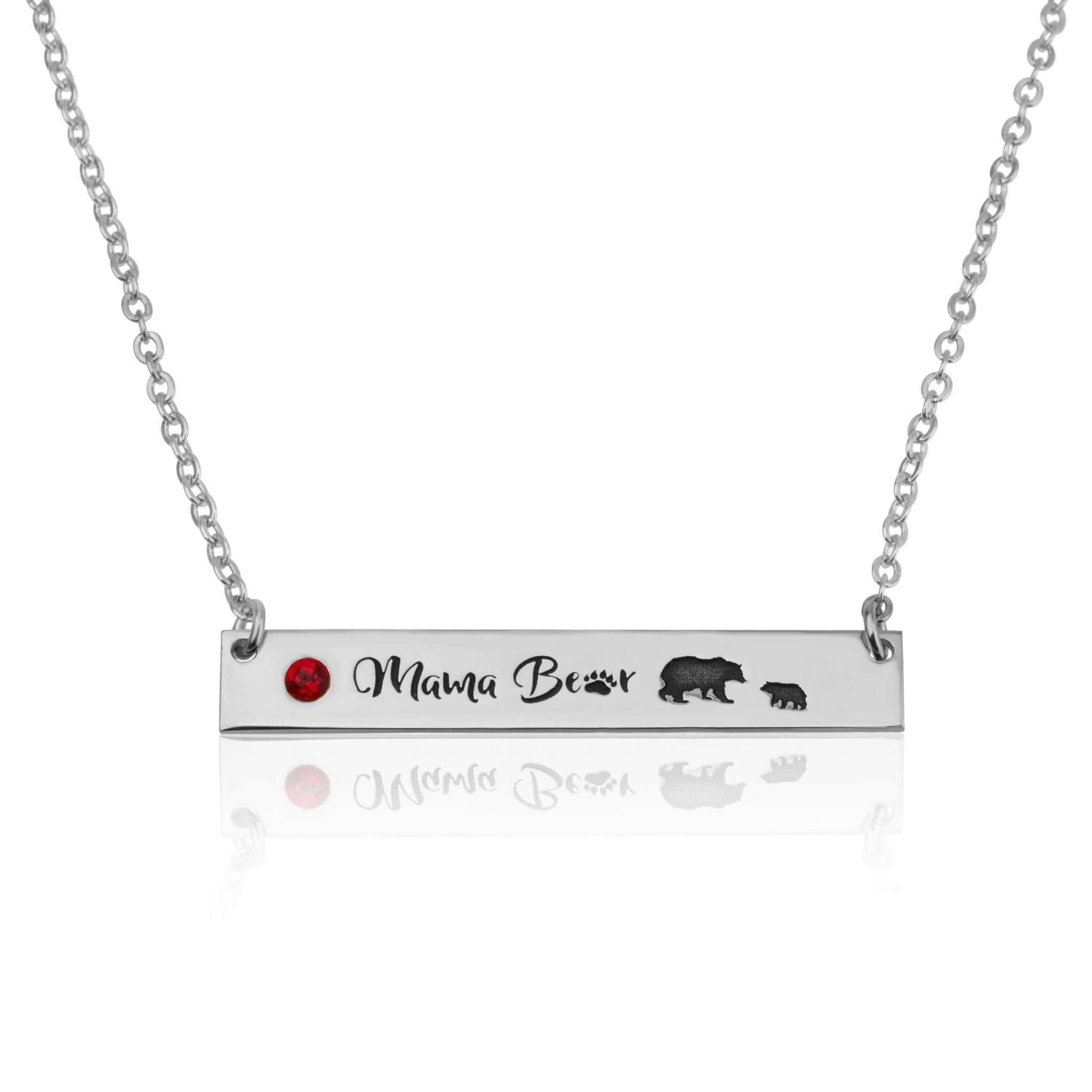 Mama Bear Necklace With Swarovski Birthstone La Vie Bien Mama Bear Necklace With Swarovski Birthstone