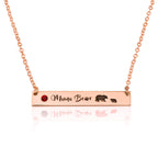 Mama Bear Necklace With Swarovski Birthstone La Vie Bien Mama Bear Necklace With Swarovski Birthstone