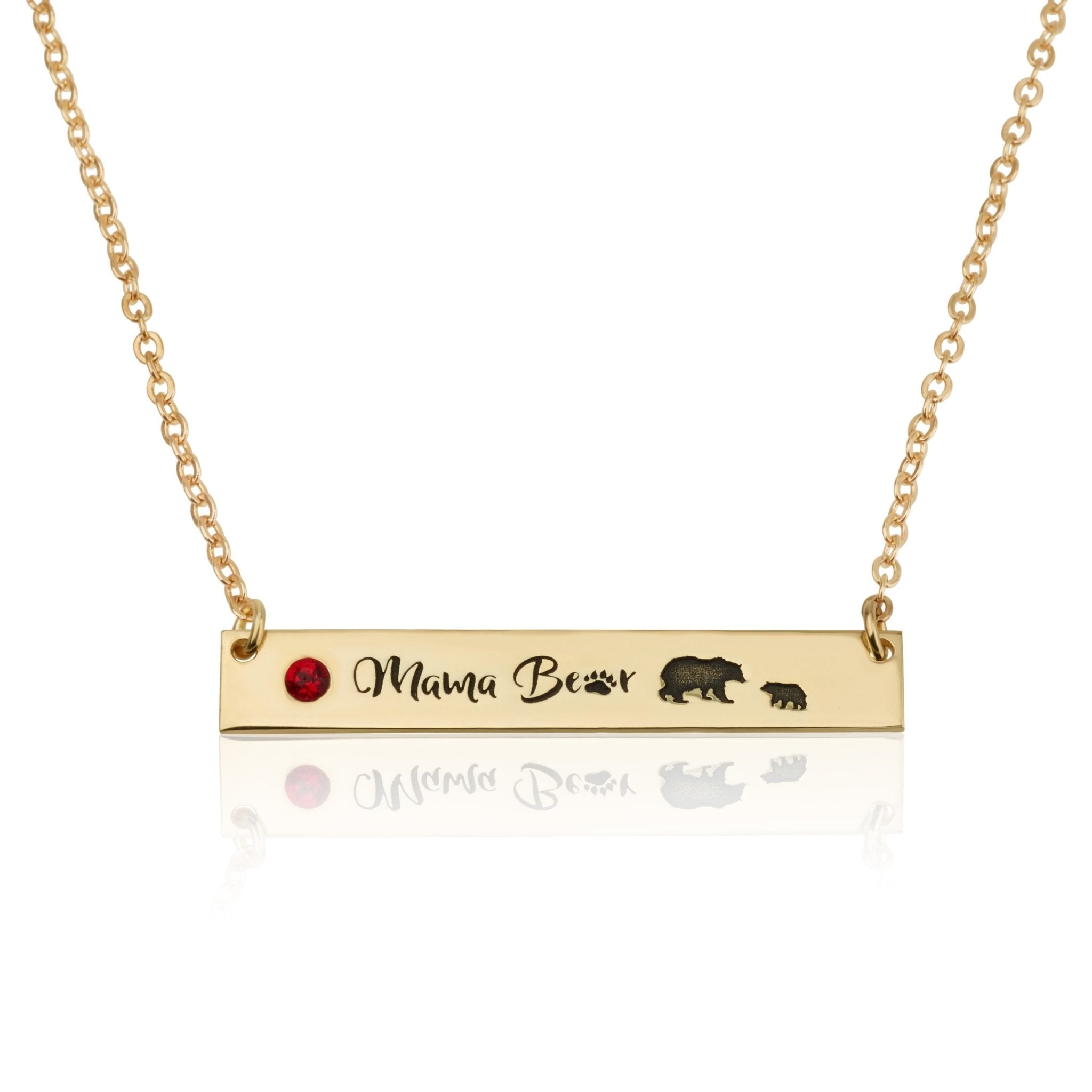 Mama Bear Necklace With Swarovski Birthstone La Vie Bien Mama Bear Necklace With Swarovski Birthstone
