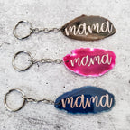 Mama Crystal Agate Keychain Key Chain La Vie Bien Mama Crystal Agate Keychain