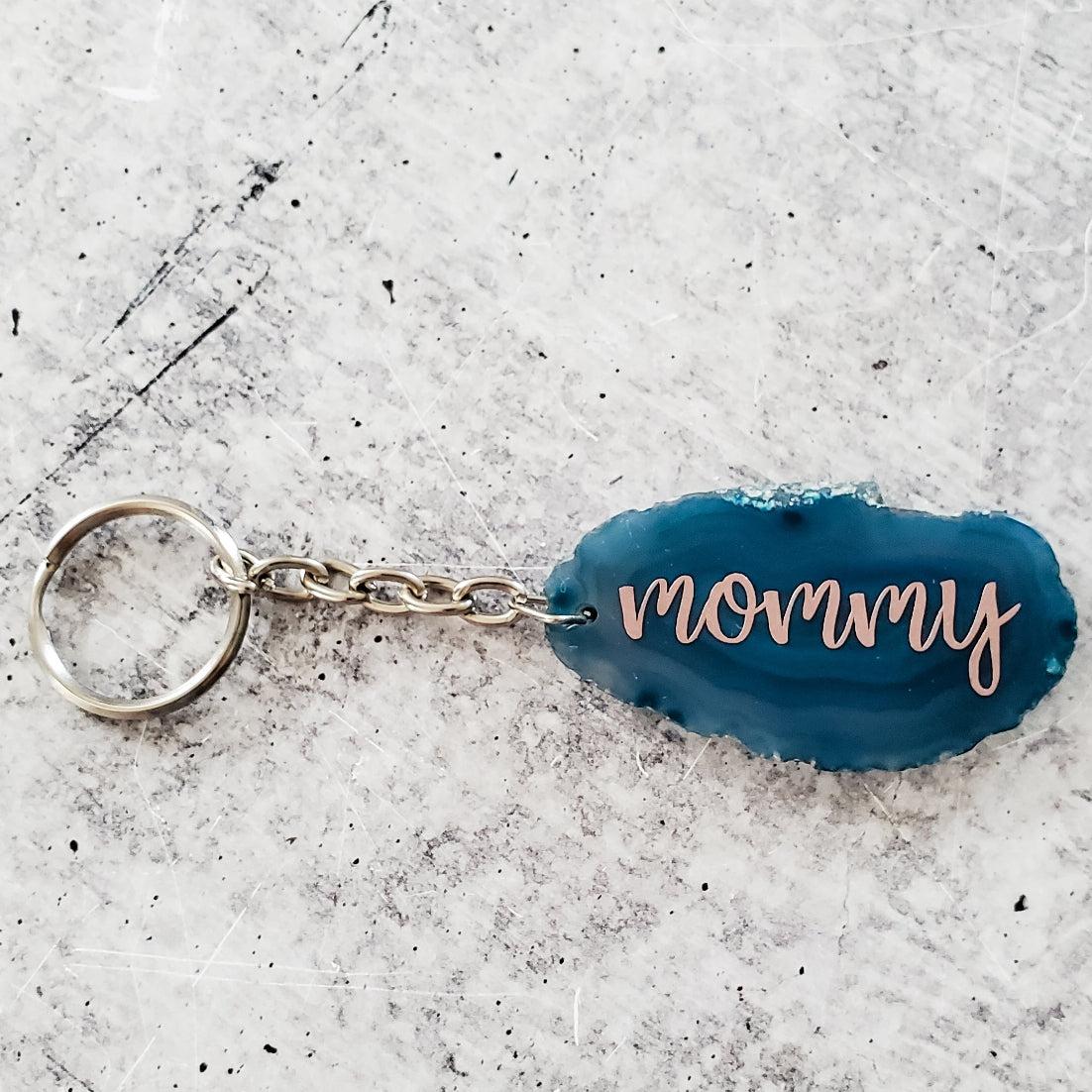 Mama Crystal Agate Keychain Key Chain La Vie Bien Mama Crystal Agate Keychain