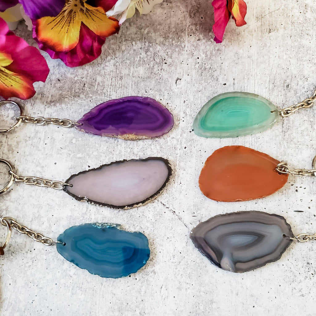Mama Crystal Agate Keychain Key Chain La Vie Bien Mama Crystal Agate Keychain