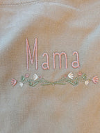 Mama embroidered floral Organic cotton kitchen apron, for mother's Day or birthdays Apron La Vie Bien Mama embroidered floral Organic cotton kitchen apron, for mother's Day or birthdays