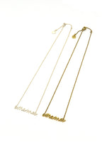 Mama Script Necklace by Fair Anita