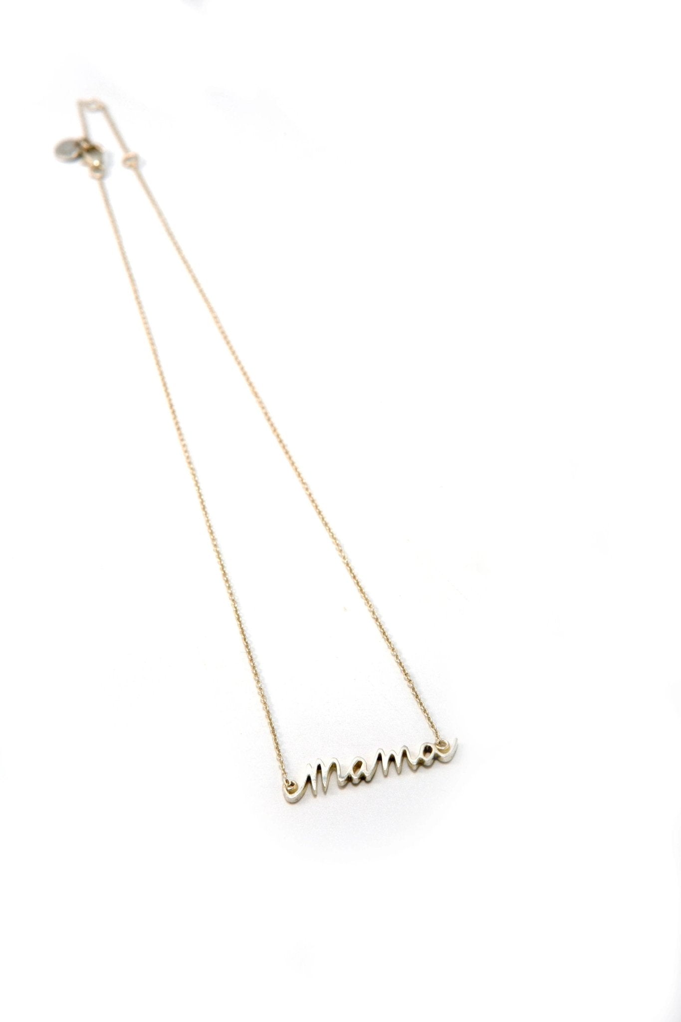Mama Script Necklace by Fair Anita