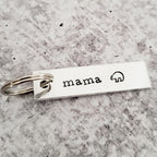 MAMA with Bear Emoji Bar Keychain Key Chain La Vie Bien MAMA with Bear Emoji Bar Keychain