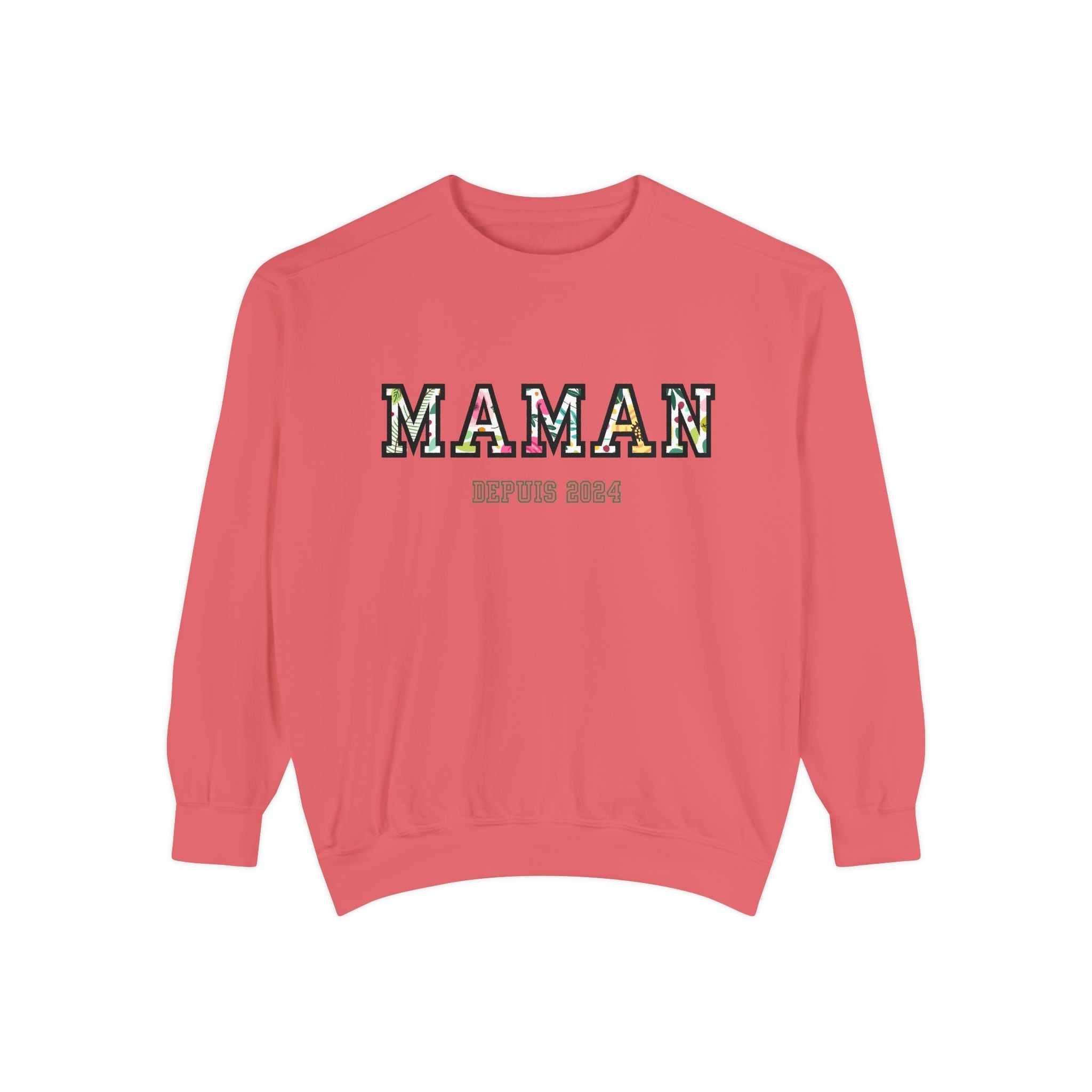 Maman Depuis (year) custom sweatshirt Sweatshirt La Vie Bien Maman Depuis (year) custom sweatshirt