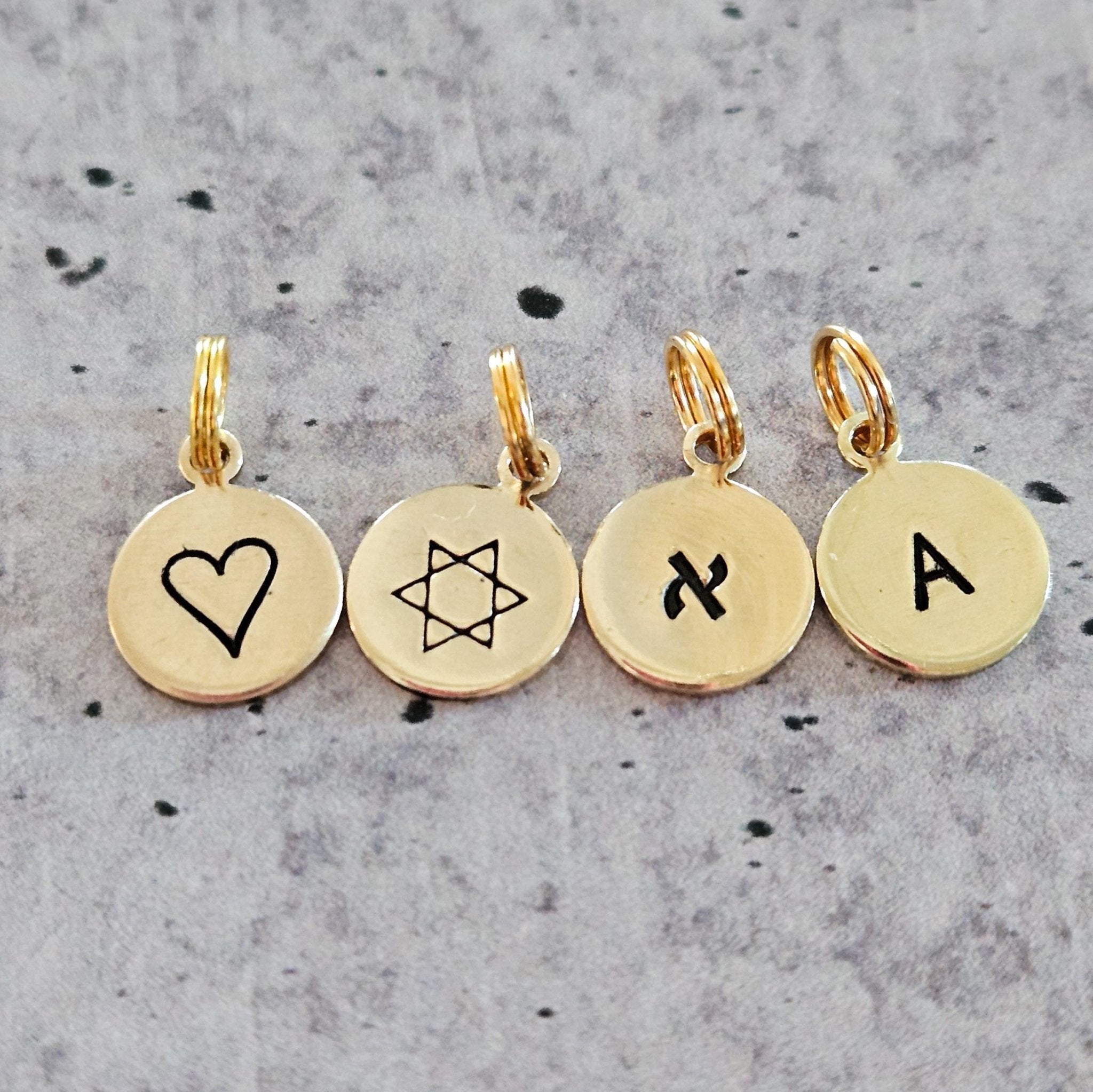 Mameleh or Tateleh Hand Stamped Brass Keychain