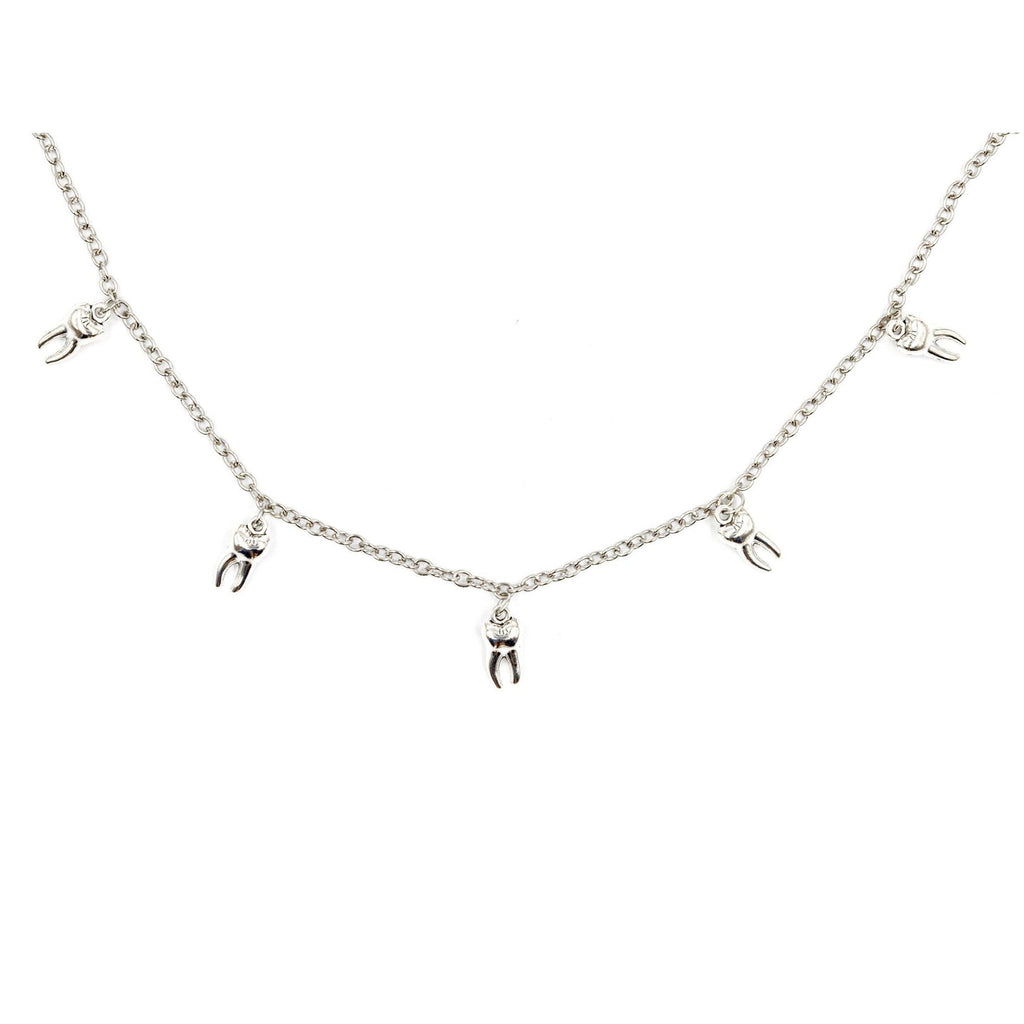 Man - Repeller Teeth Necklace in Silver