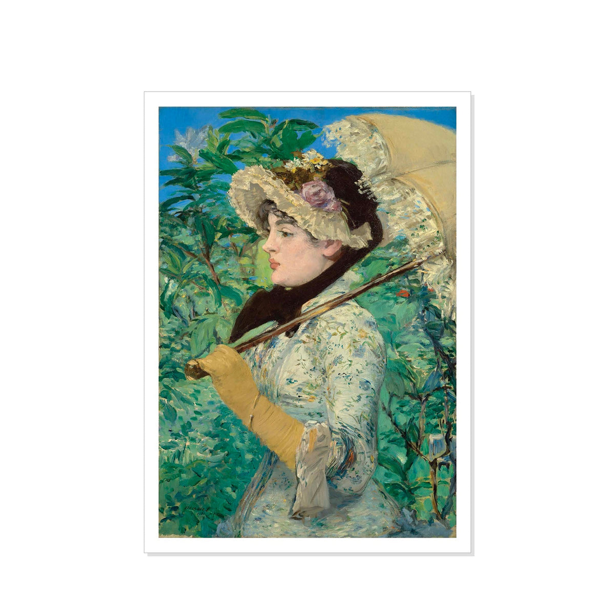 Manet - Spring (Jeanne Demarsy) - Postcard STATIONERY La Vie Bien Manet - Spring (Jeanne Demarsy) - Postcard